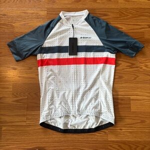 NEW Red White and Blue InBike Short Sleeve Cycling Jersey Size U.S. Large JS010